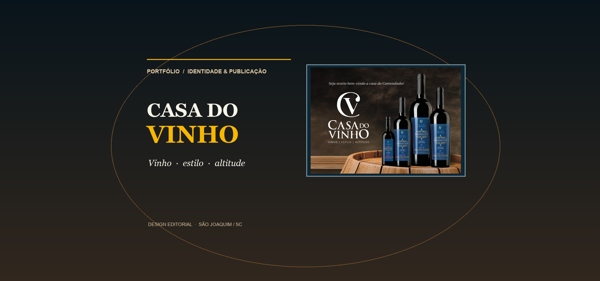 Banner da Casa do Vinho, projeto editorial da UAW