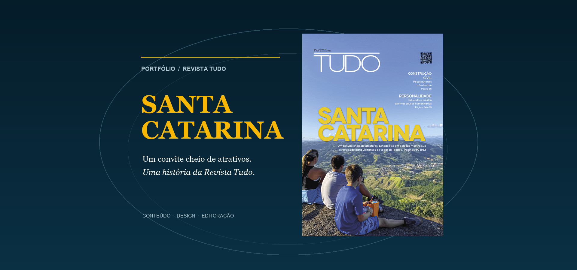 Banner da Revista Tudo, projeto editorial da UAW